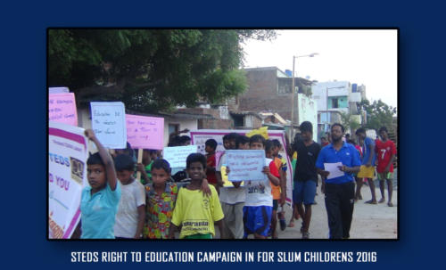 STEDS right to education campaign in for slum childrens 2016-10