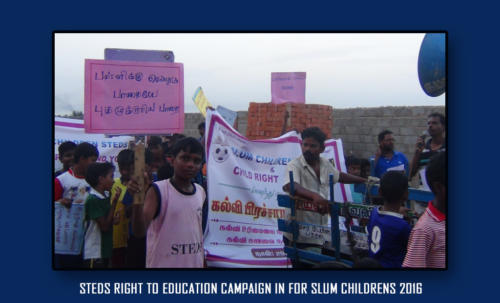 STEDS right to education campaign in for slum childrens 2016-12