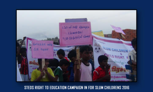 STEDS right to education campaign in for slum childrens 2016-13
