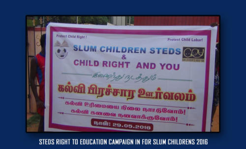 STEDS right to education campaign in for slum childrens 2016-15
