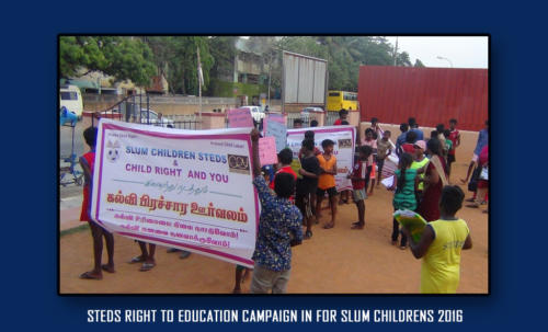 STEDS right to education campaign in for slum childrens 2016-16