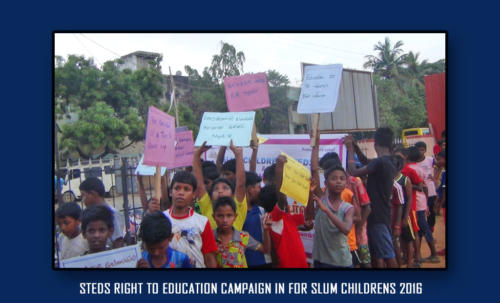 STEDS right to education campaign in for slum childrens 2016-3