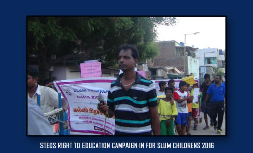 STEDS right to education campaign in for slum childrens 2016-9